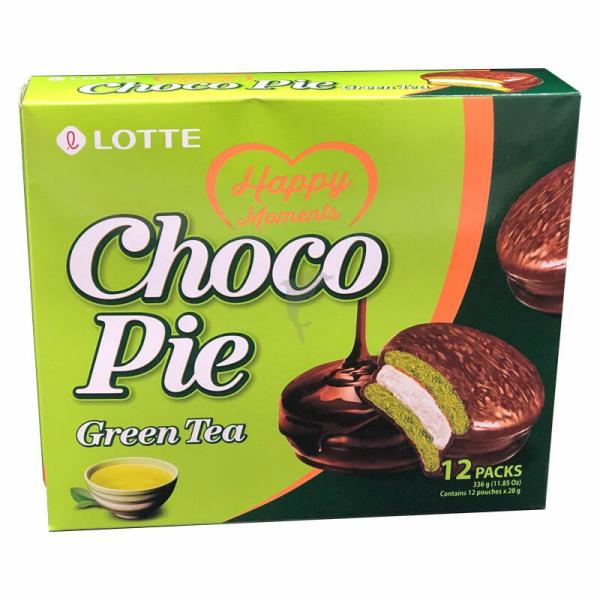 Biscuits&Cakes | LOTTE Chocopie Green Tea 12-pack 336g Biscuits&Cakes Biscuits&Cakes