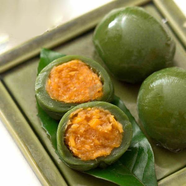 Fresh Products | JX FOOD Green Balls with Egg Yolk and Dried Pork Floss Food Fresh Products