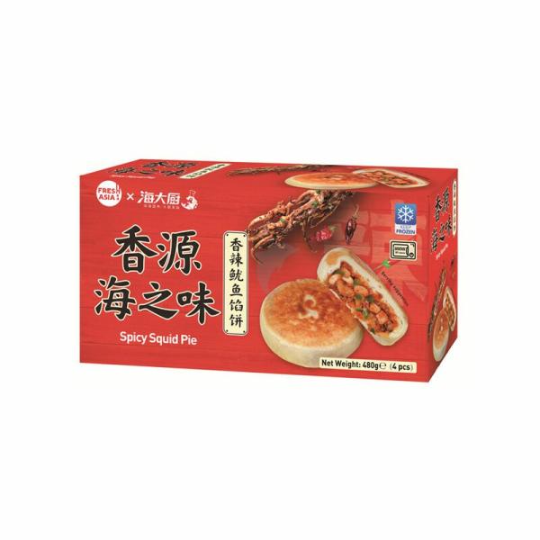 Frozen Food | [4 PCS] FRESHASIA Spicy Squid Pie 480g Food Frozen Food