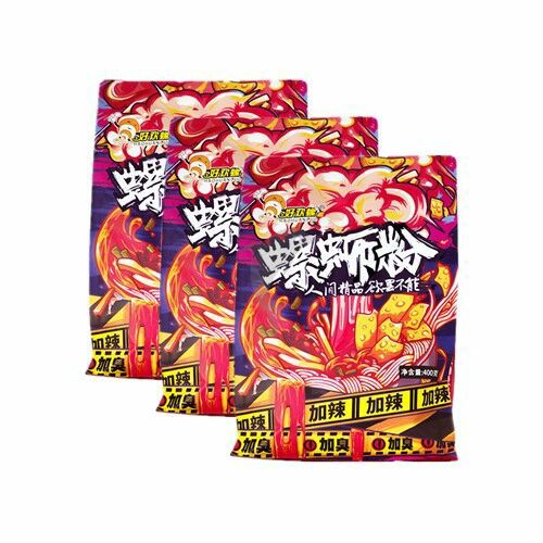 Instant Food | 【Three packs】HAOHUANLUO Artificial Snail Vermicelli (Extra Spicy) 400g * 3 Food Instant Food