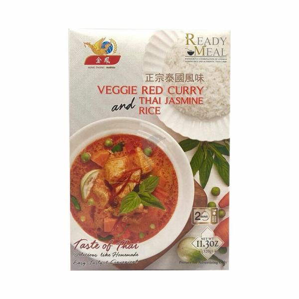 Instant Food | Golden Phoenix veggle red curry with thai jasmine rice 320g Food Instant Food