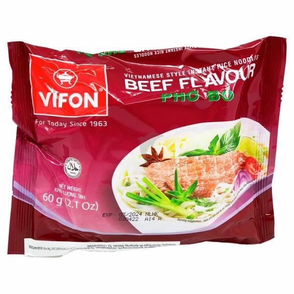 Instant Food | VIFON Rice Noodles Beef Flavour Pho Bo 60g Food Instant Food