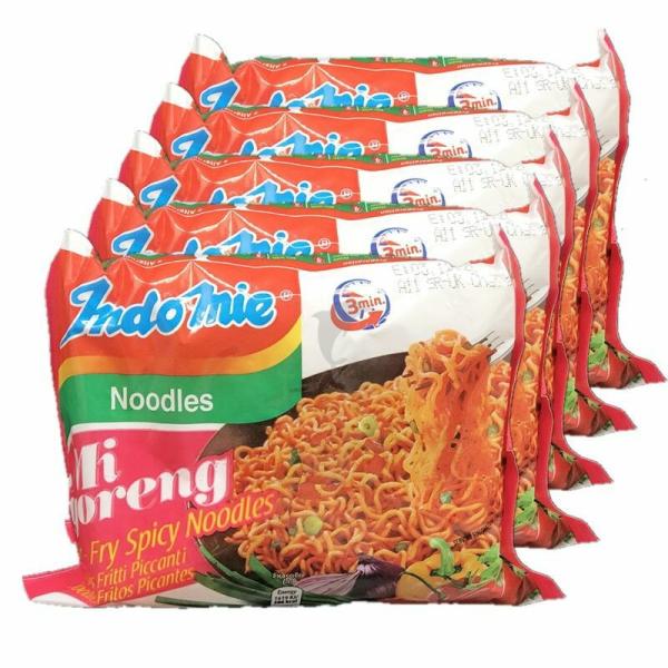 Instant Noodles | INDOMIE Mi goreng Hot & Spicy 80G * 5 bags Food Instant Noodles