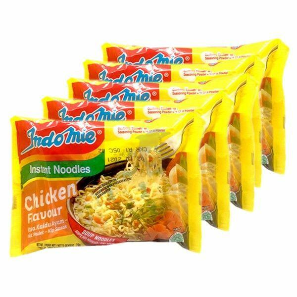 Instant Noodles | INDOMIE Noodles Chicken Flavor 70g * 5 Bags Food Instant Noodles