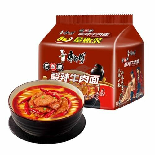 Instant Noodles | MASTER KONG Instant Noodles – Hot & Sour Aritificial Beef Flavour 5 in 1  570g Food Instant Noodles