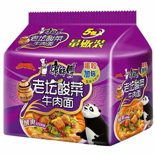 Instant Noodles | MASTER KONG Instant Noodles – Pickled Artificial Beef Flavour 5 in 1 585g Food Instant Noodles