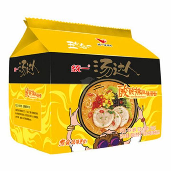 Instant Noodles | UNI Tangda Instant Noodles Bag 130g*5 Bag SPICY PORK BONE Food Instant Noodles