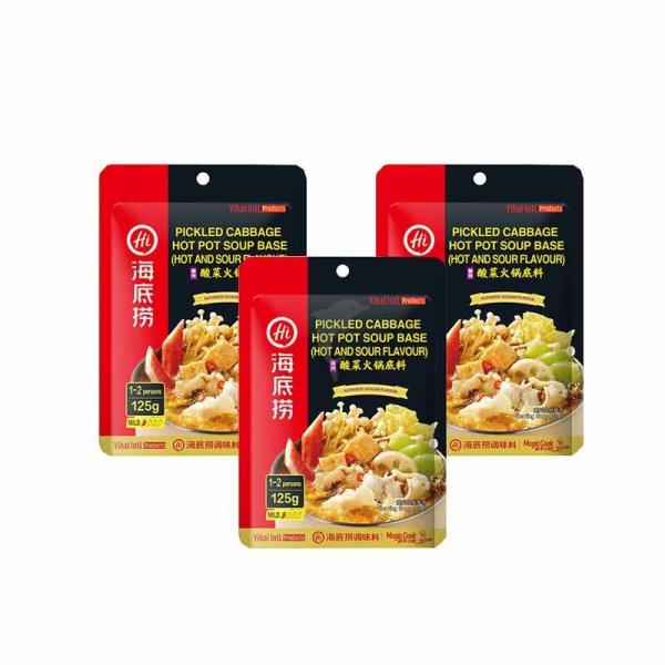 Seasoning | 【Three Packs Special】HDL Hotpot Seasoning – Hot and Sour Flavour 125g Food Seasoning