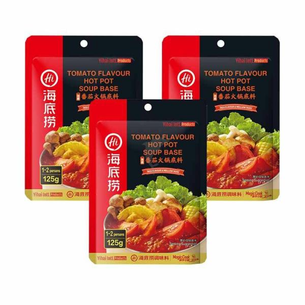 Seasoning | 【Three Packs Special】HDL Hotpot Soup Base – Tomato for one 125g Food Seasoning