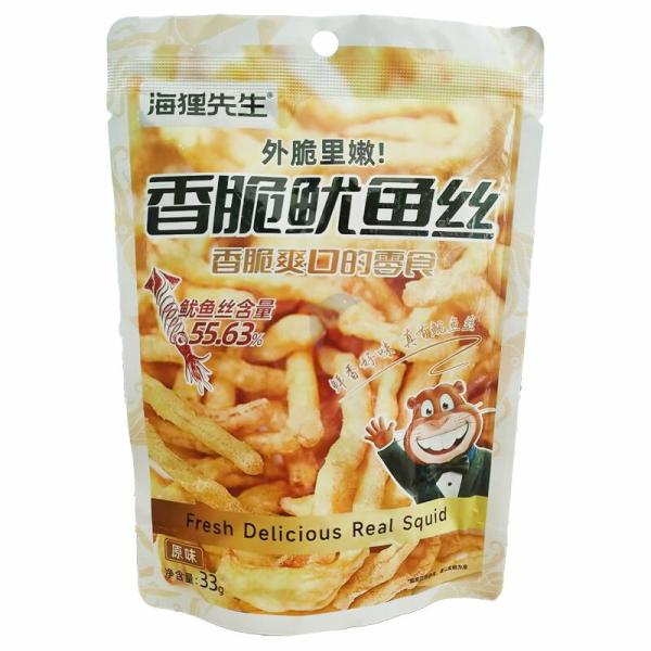 Snacks | HAILIXIANSHENG Crispy Squid Shreds-Original 33g Food Snacks