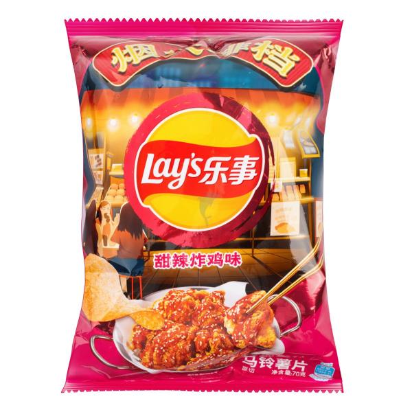 Snacks | Lays Potato Chip-Sweet and Spicy Chicken 70g Food Snacks