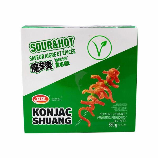 Snacks | 【box】WEILONG Konjac Strip Sour Spicy Flavour  18g*20 Food Snacks