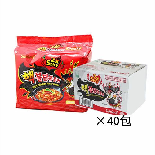 Instant Noodles | SAMYANG Double Spicy Chicken Flavour Ramen 140g*40 Food Instant Noodles